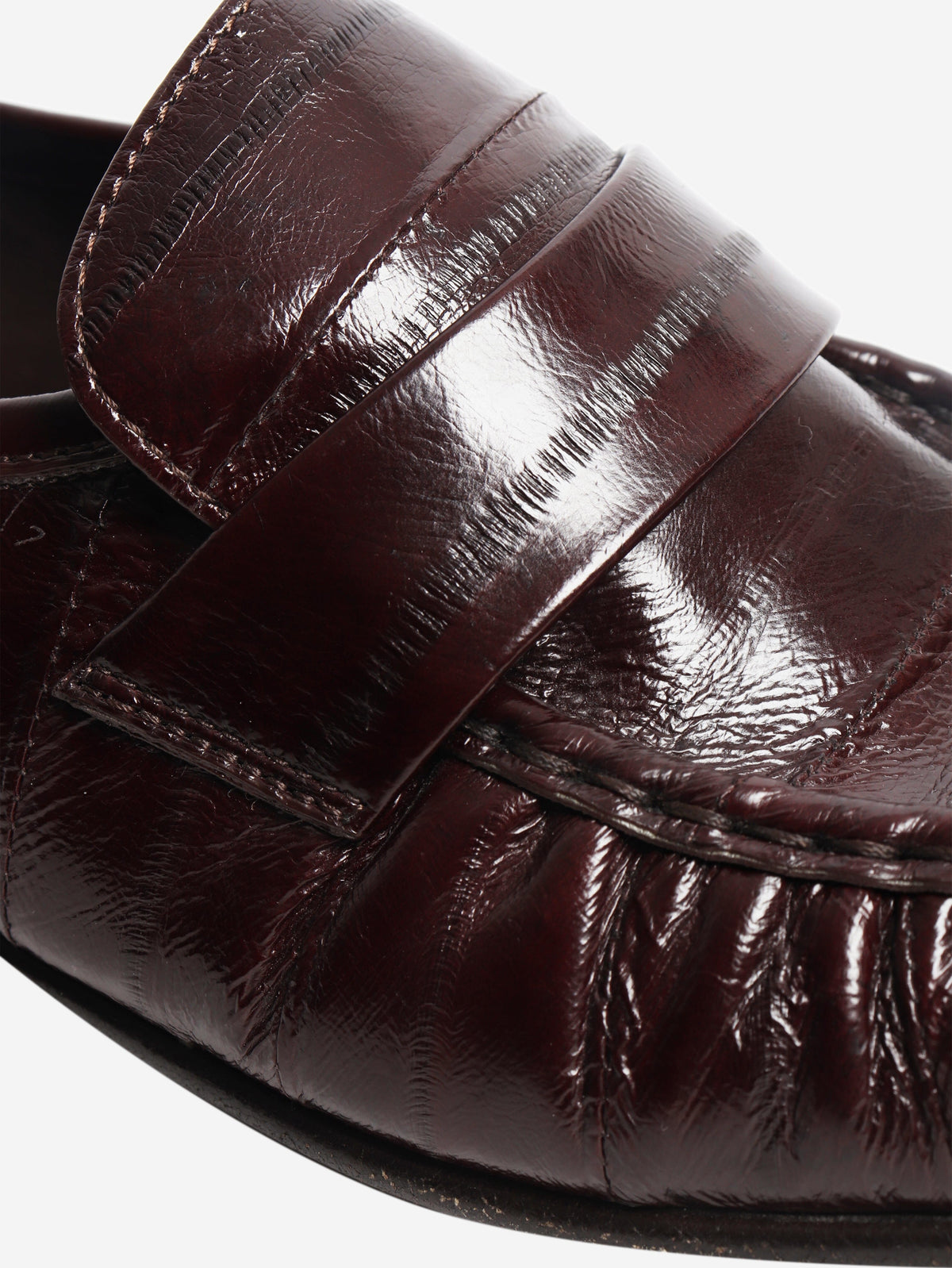 Burgundy eel soft loafers - size EU 40 Shoes The Row 