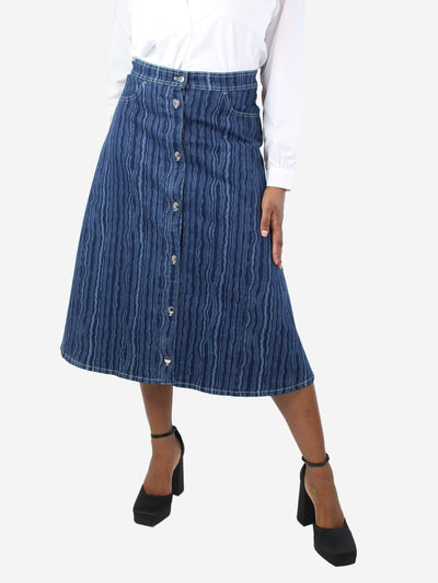 Blue patterned A-line denim midi skirt - size Skirts Marni 