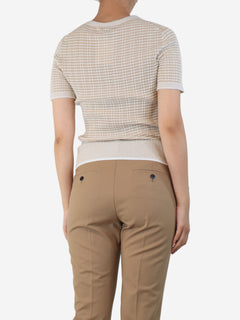 Beige striped rib knit top - size M Tops Rag & Bone 