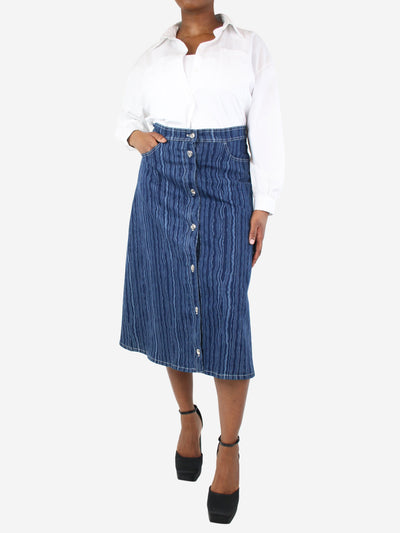 Blue patterned A-line denim midi skirt - size Skirts Marni 