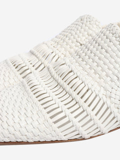White woven leather flat shoes - size EU 37.5 Flat Shoes Celine 