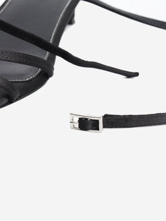 Black satin crossover kitten heel sandals - size EU 40 (UK 7) Heels Toteme 