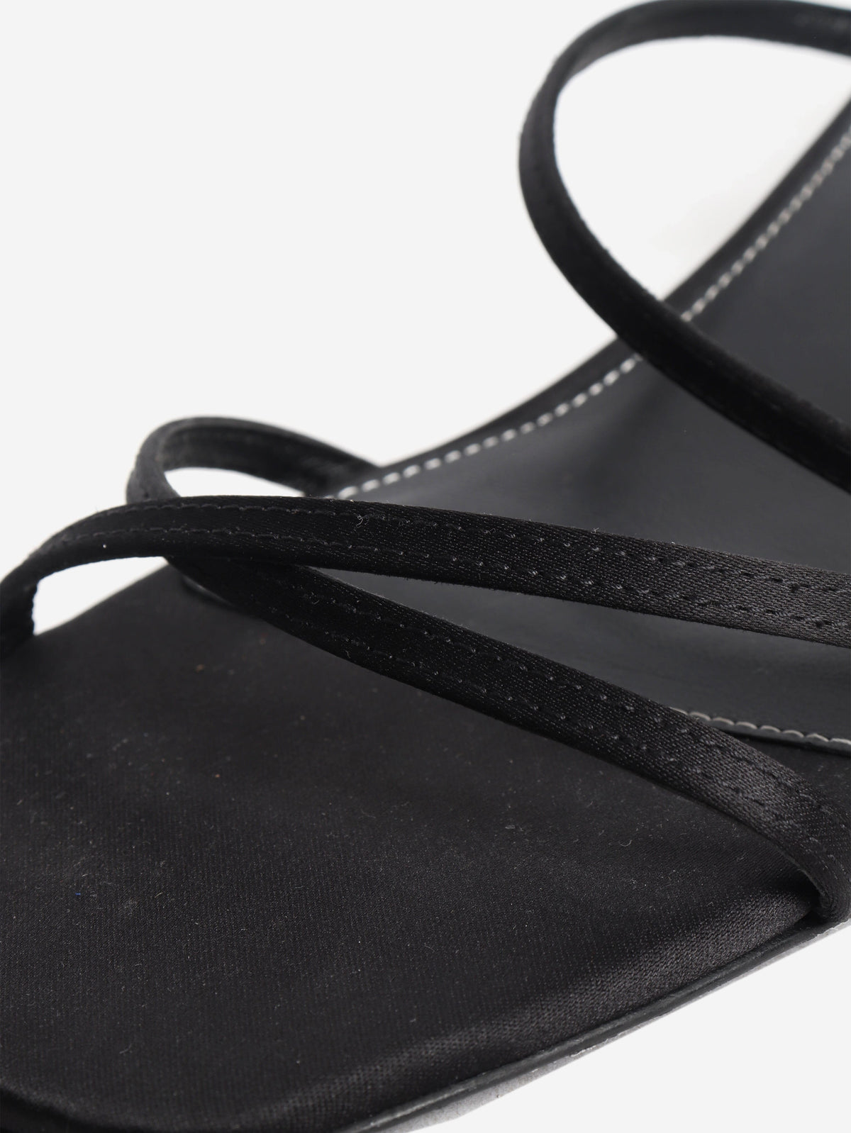 Black satin crossover kitten heel sandals - size EU 40 (UK 7) Heels Toteme 