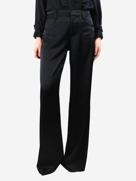 Black satin trousers - size UK 14 product image