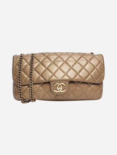 Gold 2012 quilted metallic flap shoulder bag Bags Chanel 