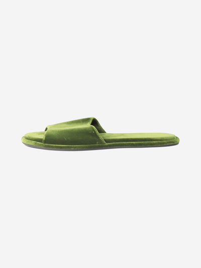 Green velvet open toe sandals - size EU 39 Flat Sandals The Row 
