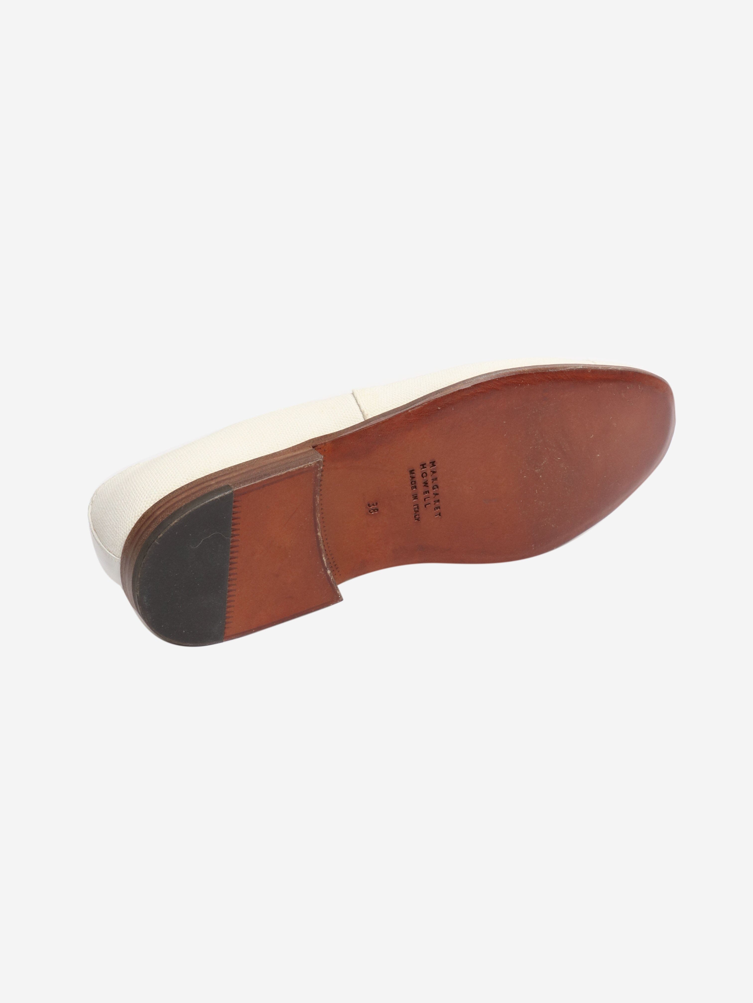 White canvas shoes - size EU 38 Flat Shoes Margaret Howell 
