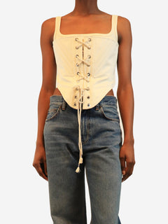 Cream corset top - size UK 8