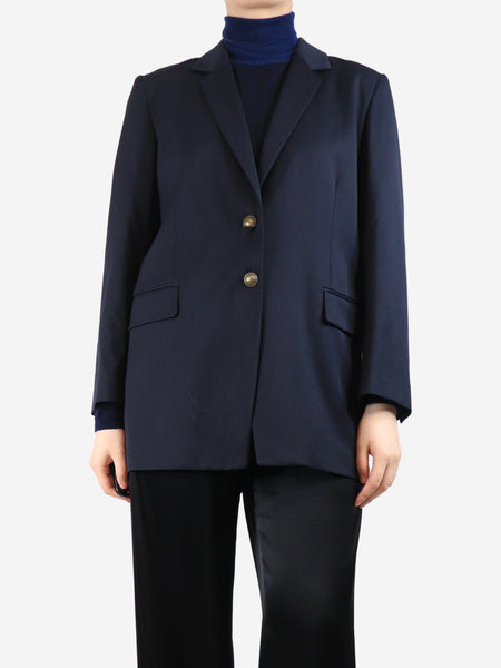 Navy wool-blend blazer - size S product image