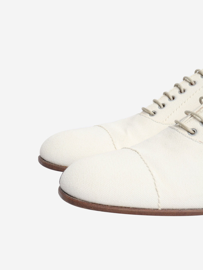 White canvas shoes - size EU 38 Flat Shoes Margaret Howell 