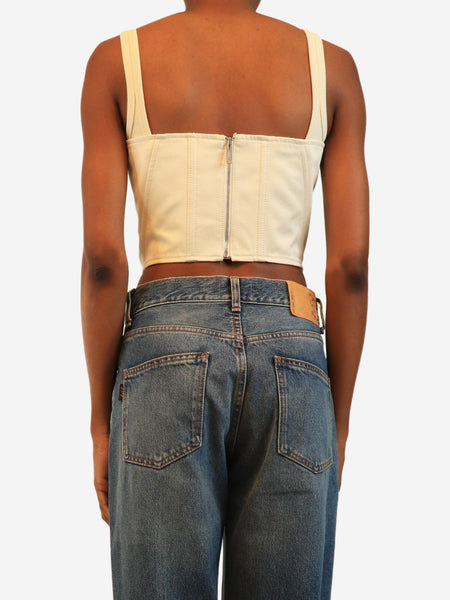 Cream corset top - size UK 8 alternate image