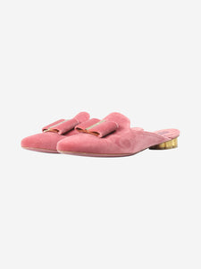 Salvatore Ferragamo Pink suede slip on mules - size US 6.5