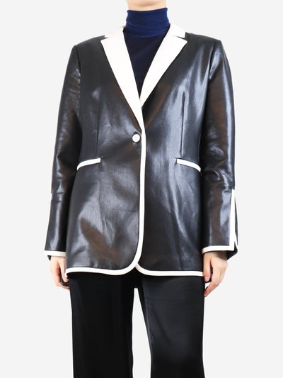 Black faux leather blazer - size UK 12 Coats & Jackets Alice + Olivia 