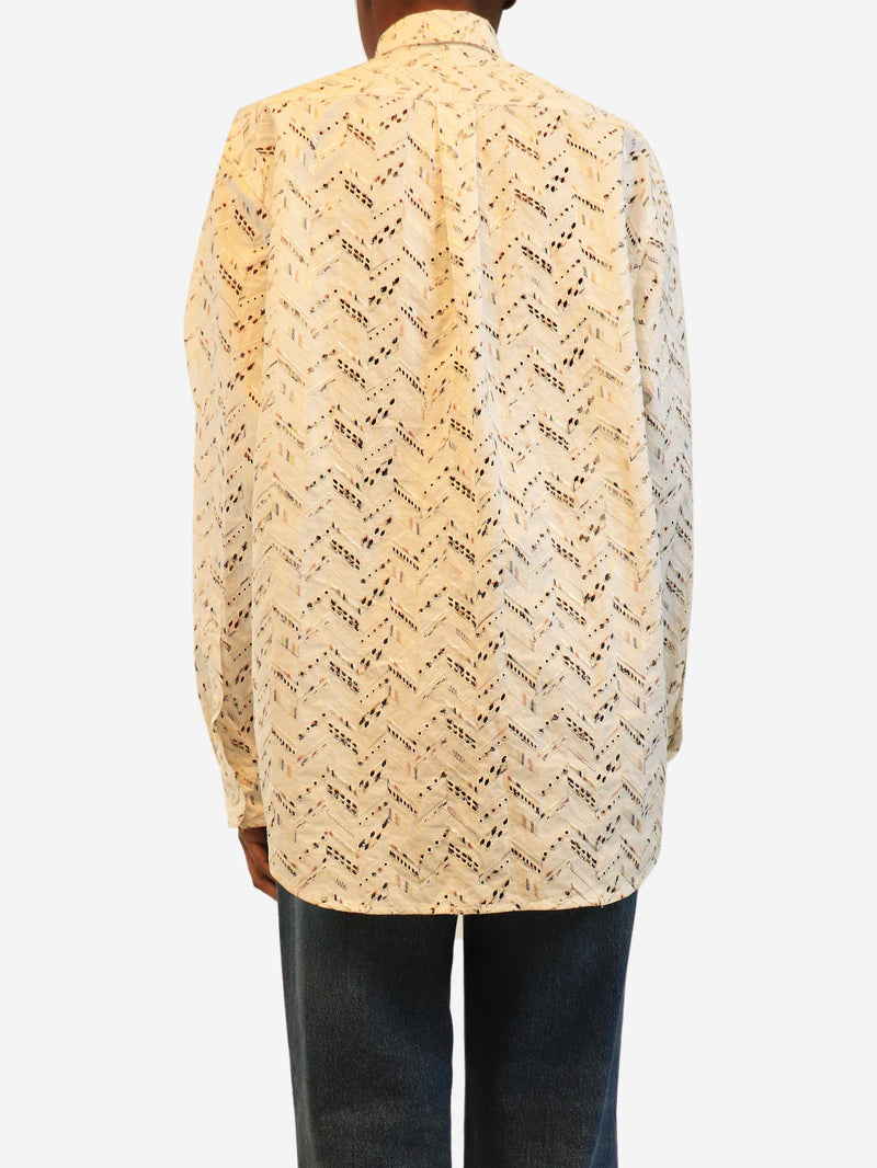 White embroidered shirt - size UK 4 Shirt Missoni 