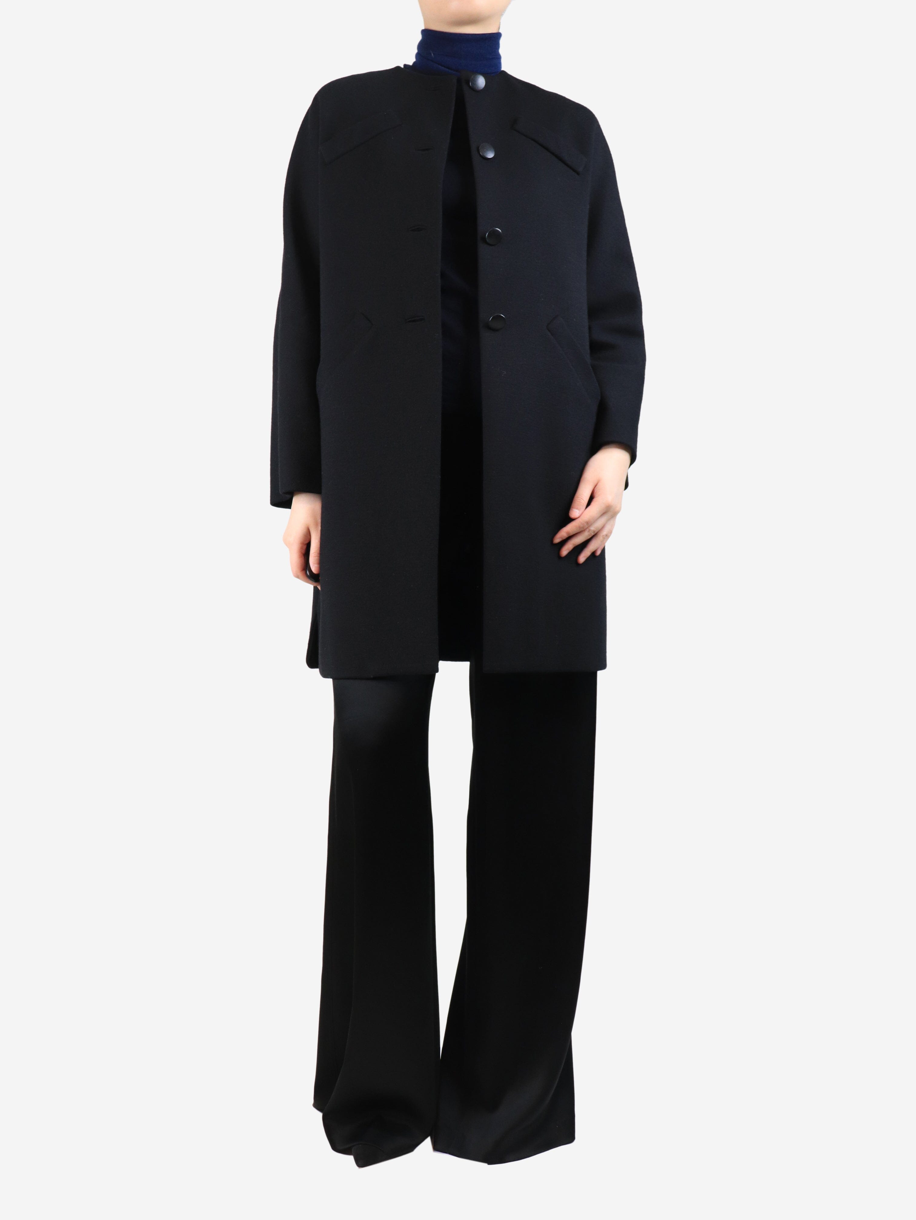 Black wool coat - size UK 8 Coats & Jackets Balenciaga 