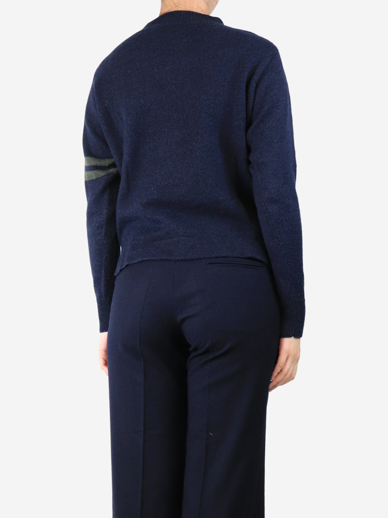 Navy blue mock-neck jumper - size S Knitwear Margaret Howell MHL 