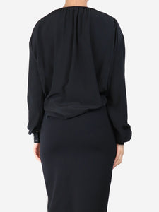 Tom Ford Black crepe blouse - size UK 10