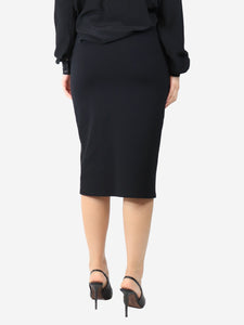 The Row Black stretch midi skirt - size S