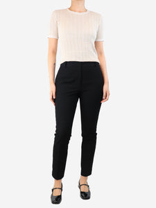 Joseph Black gabardine stretch trousers - size UK 10