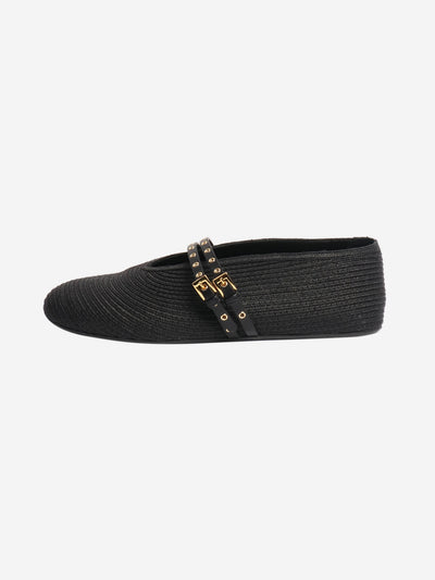 Black raffia ballet flats - size EU 38 Flat Shoes Alaia 