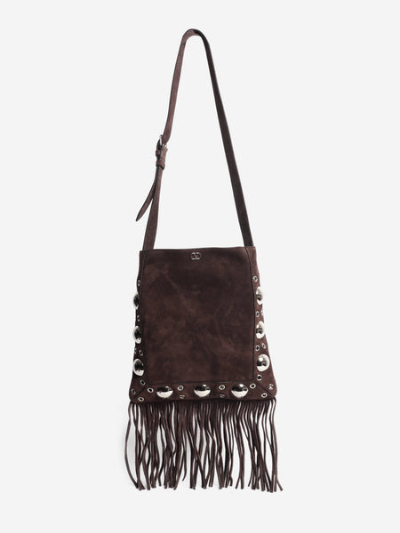 Brown suede Nellcôte fringed shoulder bag product image