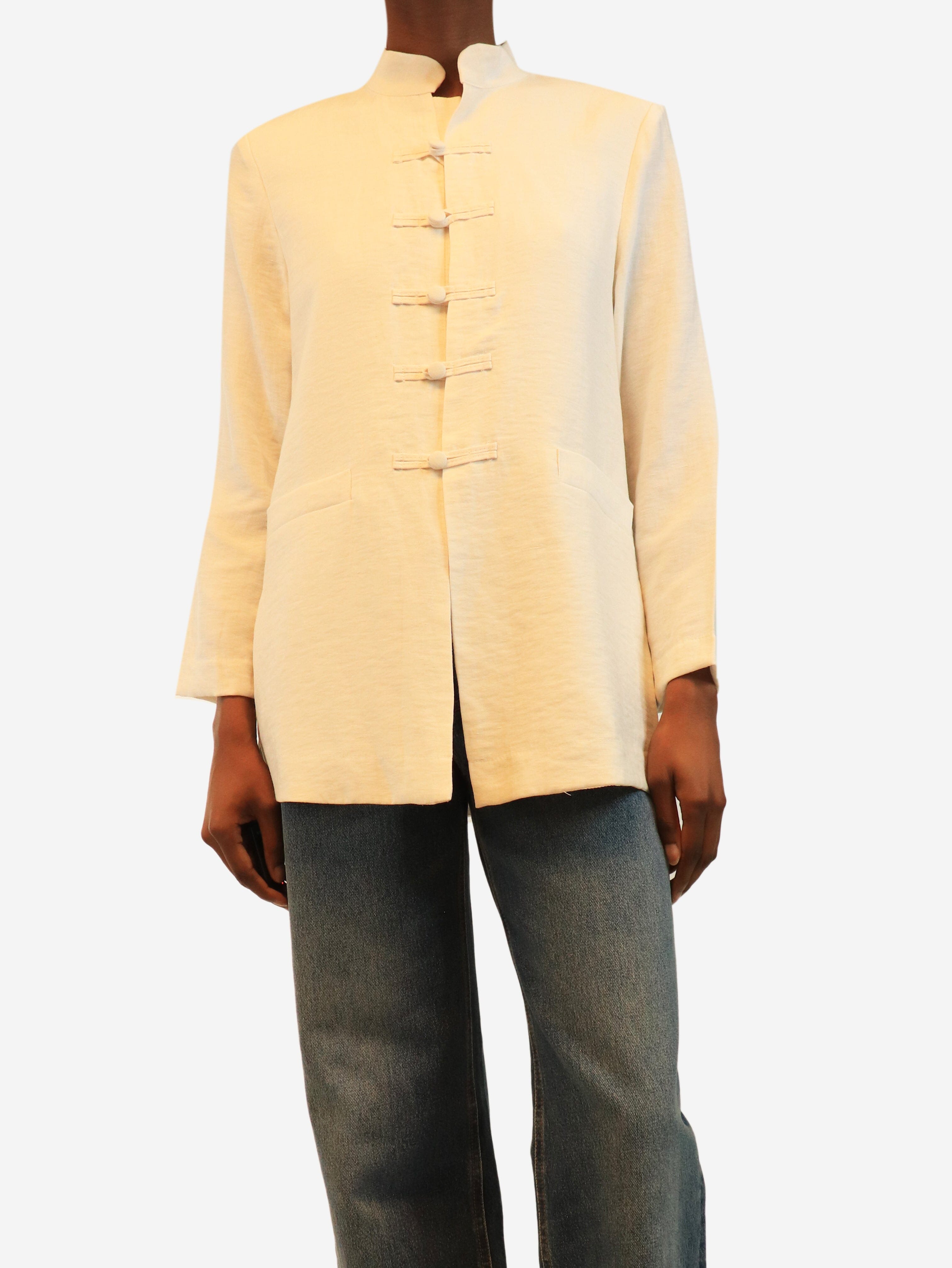 Ecru tang suit jacket - size UK 6 Coats & Jackets Cap Rocat 