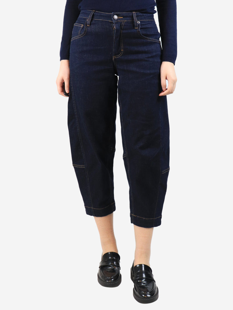 Indigo barrel-leg jeans - size UK 8 Denim Ruti 