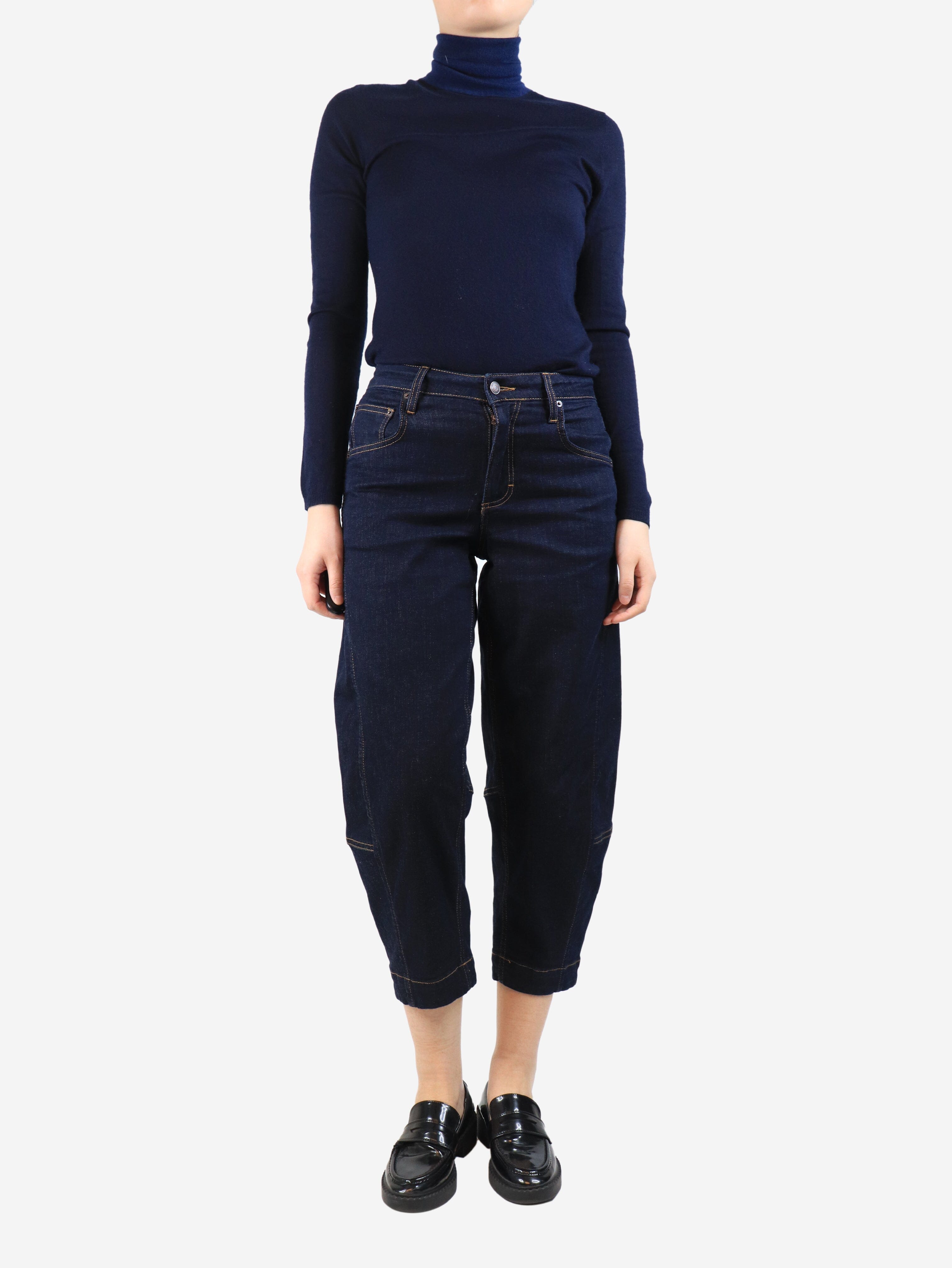 Indigo barrel-leg jeans - size UK 8 Denim Ruti 