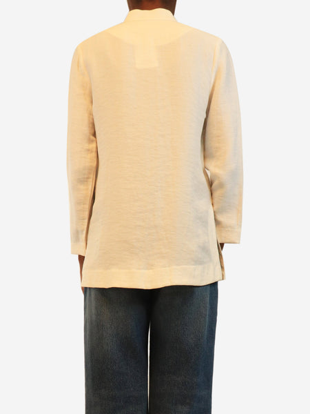 Ecru tang suit jacket - size UK 6 alternate image
