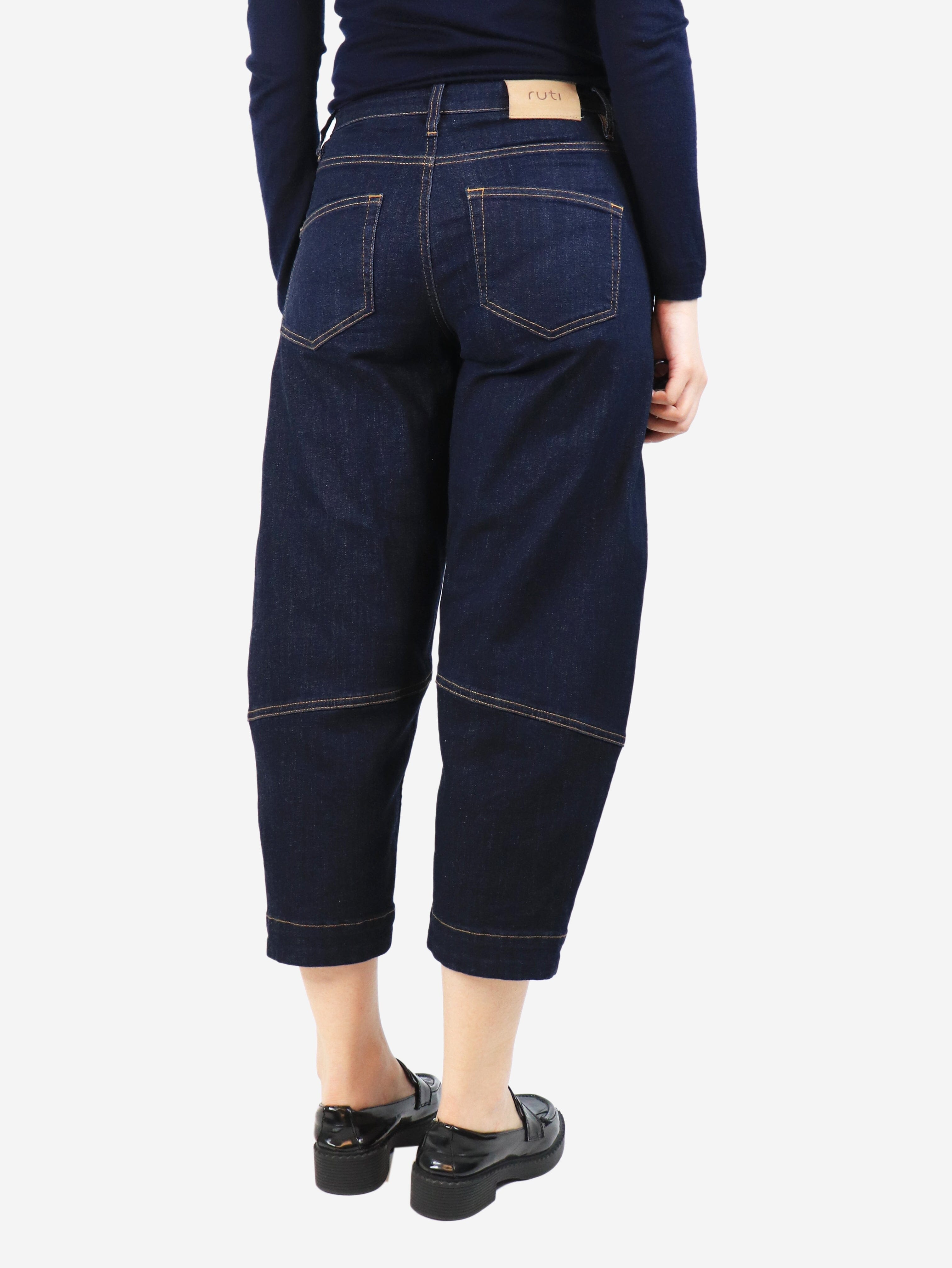 Indigo barrel-leg jeans - size UK 8 Denim Ruti 