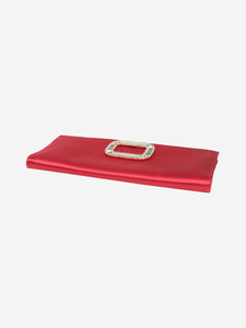 Roger Vivier Pink satin elongated clutch