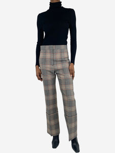 Celine Grey checkered wool trousers - size UK 6