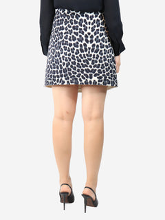 Cream leopard print mini skirt - size S Skirts Parosh 