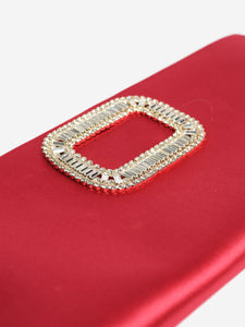 Roger Vivier Pink satin elongated clutch