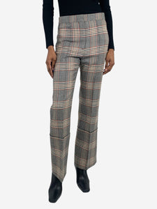 Celine Grey checkered wool trousers - size UK 6