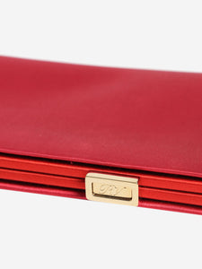 Roger Vivier Pink satin elongated clutch