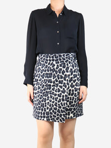 Morgane Le Fay Black silk blouse - size UK 8
