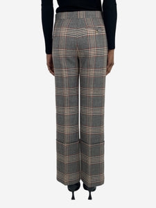 Celine Grey checkered wool trousers - size UK 6