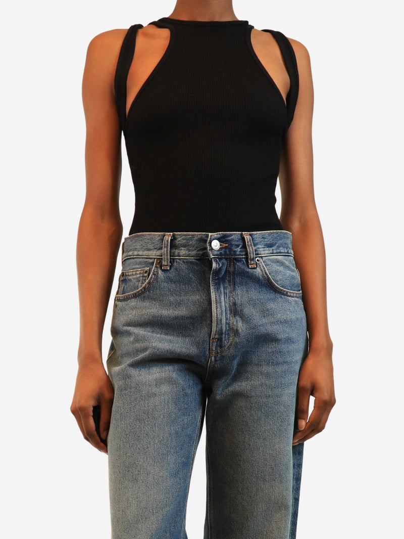 Black shift loop tank top - size S Tops Dion Lee 