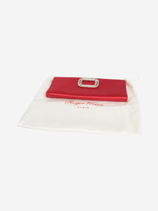 Roger Vivier Pink satin elongated clutch