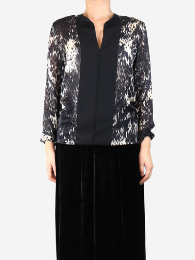 Black silk blouse - size UK 8 Tops Lanvin 