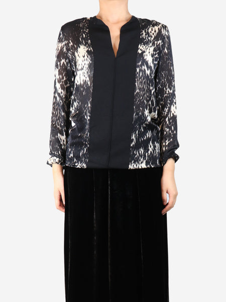 Black silk blouse - size UK 8 product image