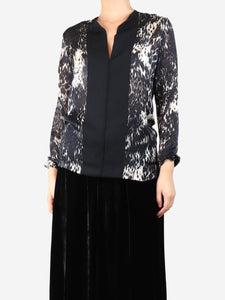 Lanvin Black silk blouse - size UK 8