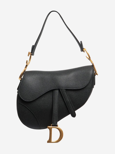 Black Saddle bag Top Handle Bags Christian Dior 