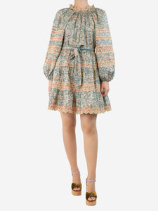Ulla Johnson Floral belted midi dress - size UK 8