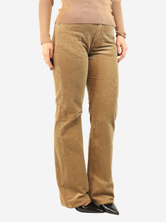 Beige corduroy trousers - size UK 10 Trousers G. 