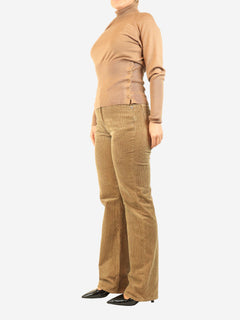 Beige corduroy trousers - size UK 10 Trousers G. 