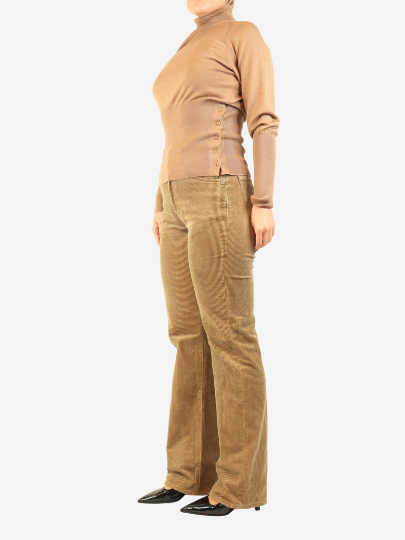 Beige corduroy trousers - size UK 10 Trousers G. 