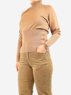 Brown roll-neck merino wool sweater - size M Knitwear Simone Rocha 
