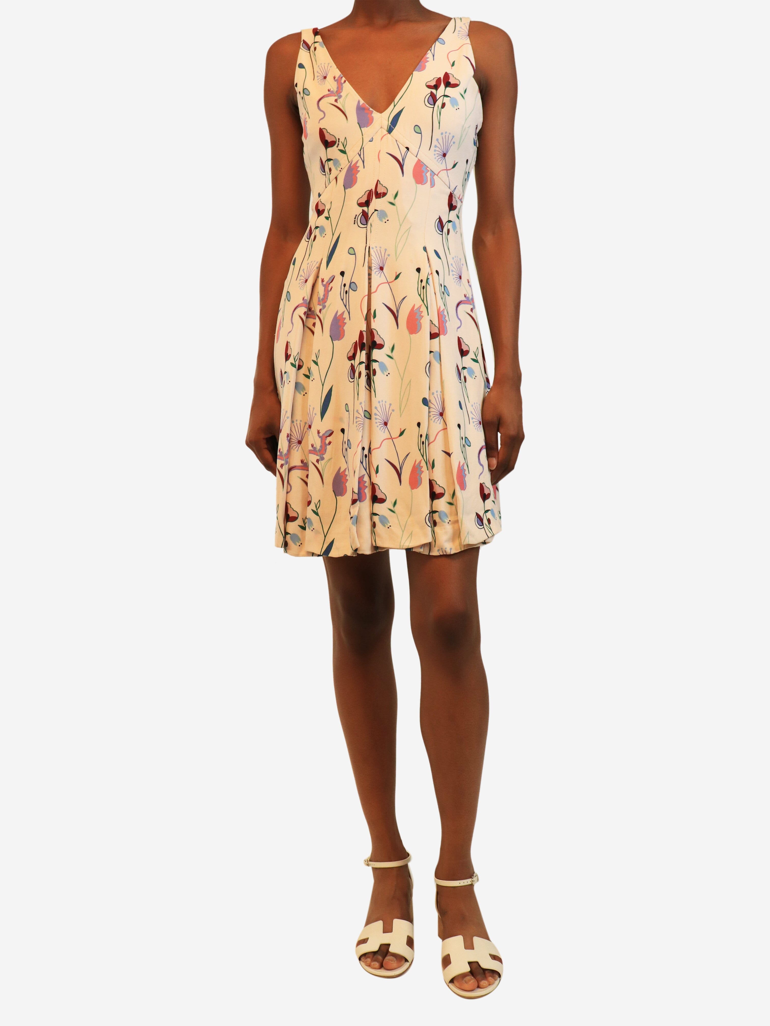 Pink 2014 floral mini dress - size UK 6 Dresses Miu Miu 